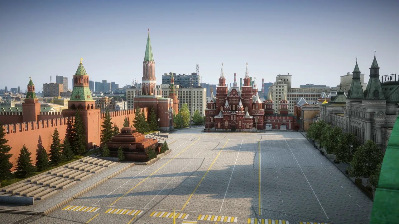 Красная площадь на московской карте RMRP