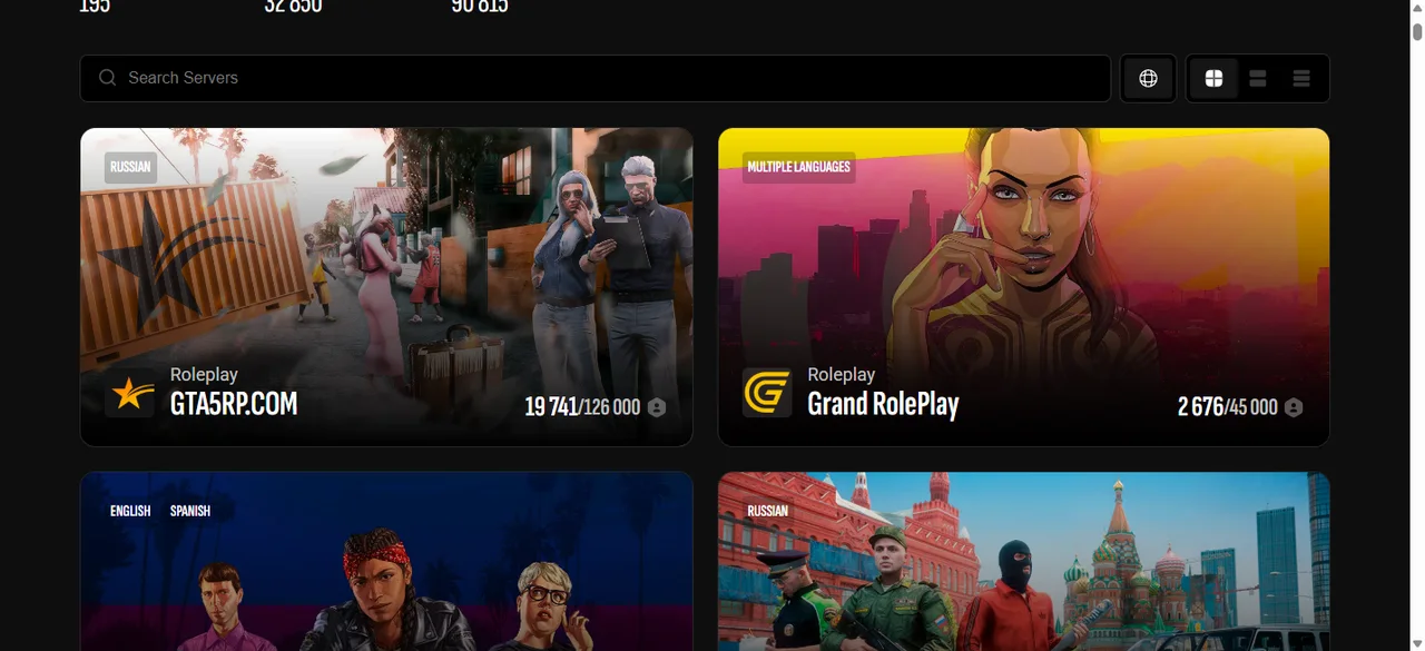 Официальный список серверов RAGE MP: 195 серверов и 32 883 игрока онлайн, в лидерах GTA5RP.COM и Grand RolePlay